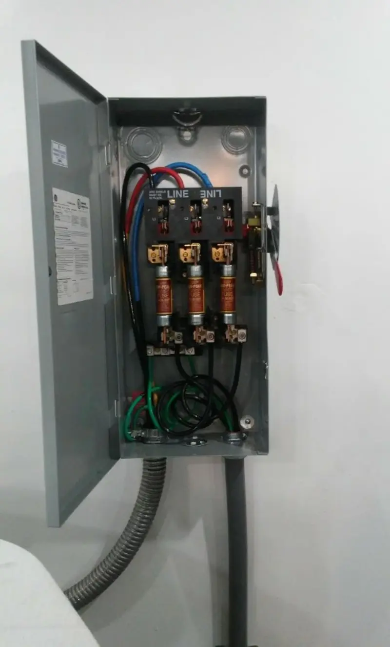 Three-phase disconnect switch installed for Electrical Wiring & Rewiring in Charlestown