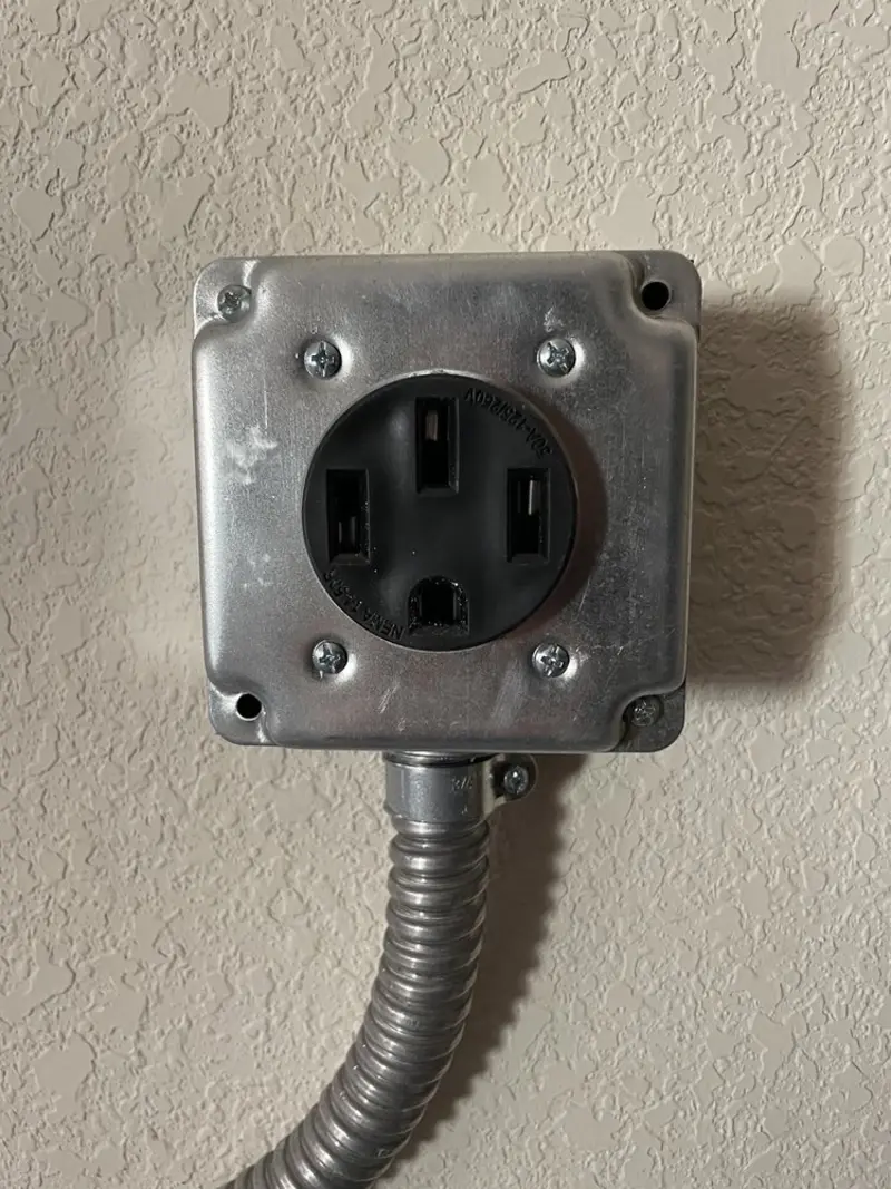 NEMA 14-50 outlet installed for Smart Home Electrical in Charlestown